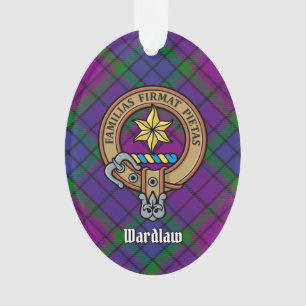 Clan Wardlaw Wappen über Tartan Ornament