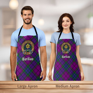 Clan Wardlaw Wappen über Tartan Schürze