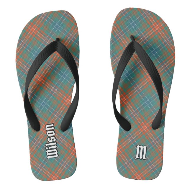 Clan Wilson Ancient Tartan Flip Flops (Fußbett)