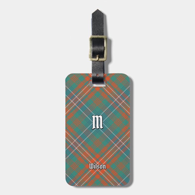 Clan Wilson Ancient Tartan Gepäckanhänger (Vorderseite vertikal)