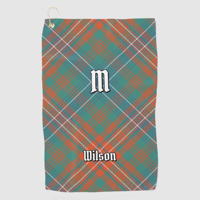 Clan Wilson Ancient Tartan Golfhandtuch (Vorderseite)