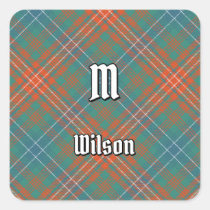 Clan Wilson Ancient Tartan Quadratischer Aufkleber