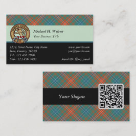 Clan Wilson Ancient Tartan Visitenkarte