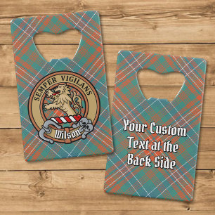 Clan Wilson Crest au-dessus de Tartan antique