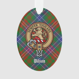Clan Wilson Crest sur Tartan moderne