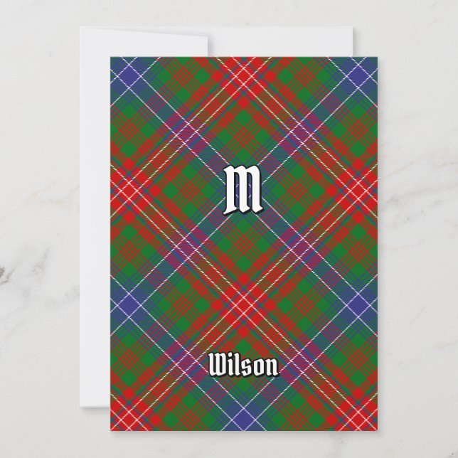 Clan Wilson Modern Tartan Einladung (Vorderseite)