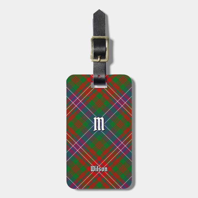 Clan Wilson Modern Tartan Gepäckanhänger (Vorderseite vertikal)