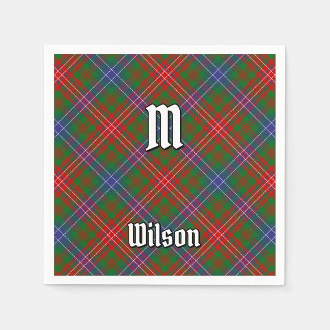 Clan Wilson Modern Tartan Serviette (Vorderseite)