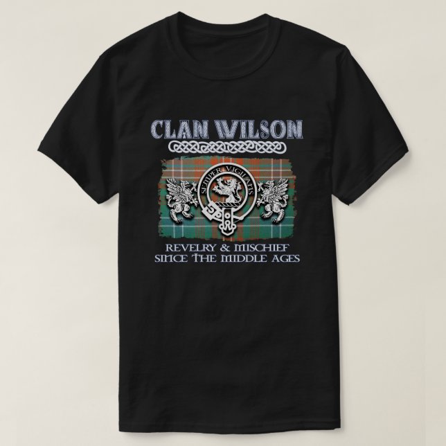 Clan Wilson Wappen Schottischer Clans Schottischer T-Shirt (Design vorne)