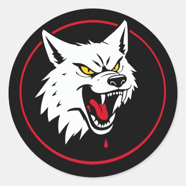 Clan Wolf Dragoons Battletech-Clan Runder Aufkleber (Vorderseite)