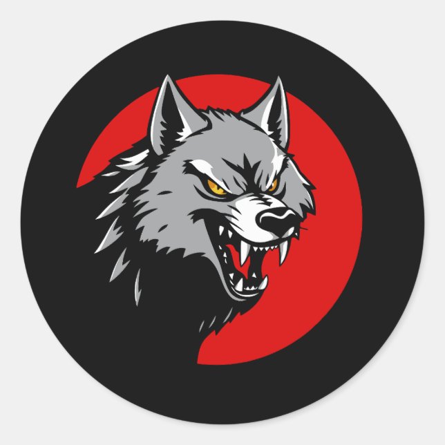 Clan Wolf Dragoons Battletech-Clan Runder Aufkleber (Vorderseite)