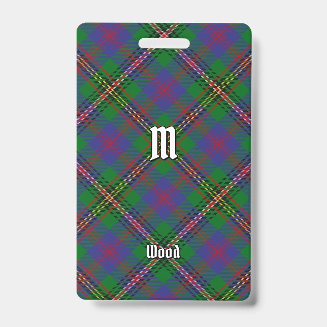 Clan Wood Tartan Ausweis (Vorderseite)