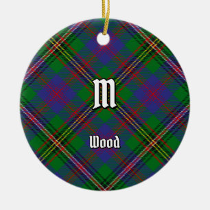 Clan Wood Tartan Keramik Ornament