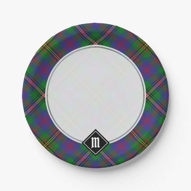 Clan Wood Tartan Pappteller (Vorderseite)