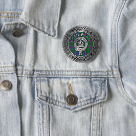 Clan Wood Wappen & Tartan Knot Button