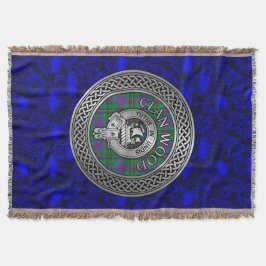 Clan Wood Wappen & Tartan Knot Decke