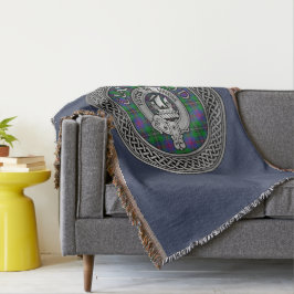 Clan Wood Wappen & Tartan Knot Decke