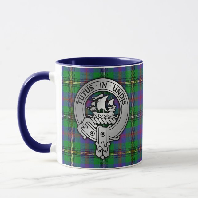 Clan Wood Wappen & Tartan Tasse (Links)