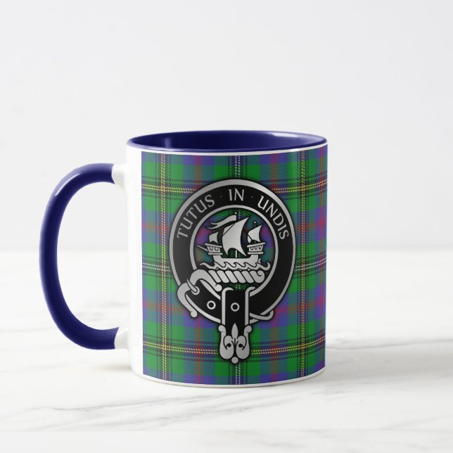 Clan Wood Wappen & Tartan Tasse (Links)