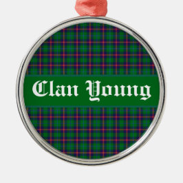 Clan Young Tartan Kariert Personalisiert Ornament Aus Metall