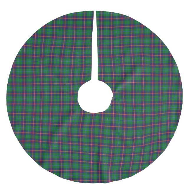 Clan Young Tartan Kariert Polyester Weihnachtsbaumdecke (Vorderseite)
