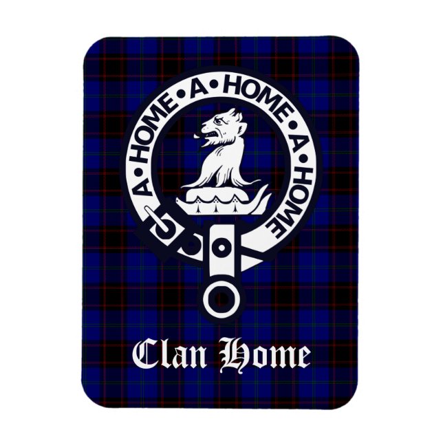 Clan Zuhause Wappen Abzeichen und Tartan Magnet (Vertikal)