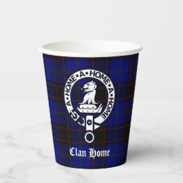 Clan Zuhause Wappen Abzeichen und Tartan Pappbecher