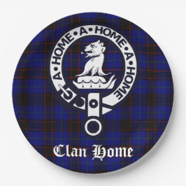 Clan Zuhause Wappen Abzeichen und Tartan Pappteller