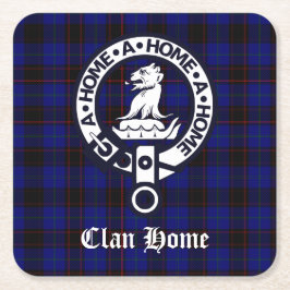 Clan Zuhause Wappen Abzeichen und Tartan Rechteckiger Pappuntersetzer