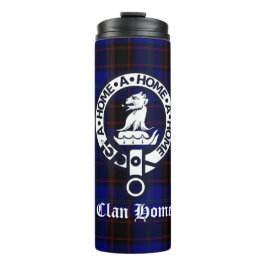 Clan Zuhause Wappen Abzeichen und Tartan Thermosbecher