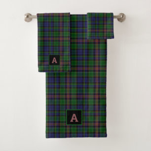 ClanAllisontartan-kariertes mit Monogramm Badhandtuch Set