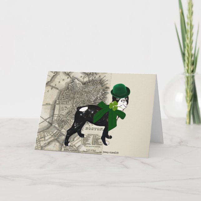 Clancey O Doggy St Patricks Day Card Karte (Vorderseite)