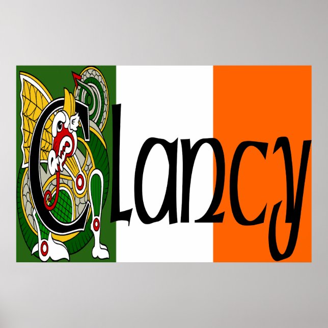 Clancy Celtic Dragon Poster Print (Vorne)