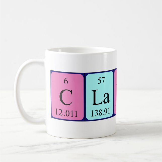 Clancy périodique nom de table mug (Gauche)
