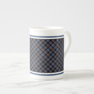 Clander mackenzie verwitterter Tartan Brown und Prozellantasse