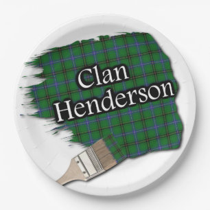 ClanHenderson schottischer Tartan-Pinsel Pappteller