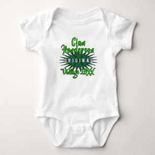 ClanHendersonTartan sprengte Vintages Birthyear Baby Strampler