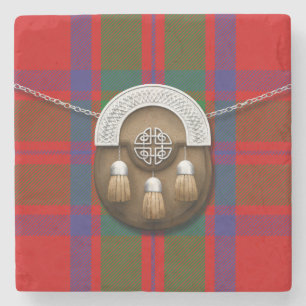 ClanMacKintosh Tartan und Sporran Steinuntersetzer