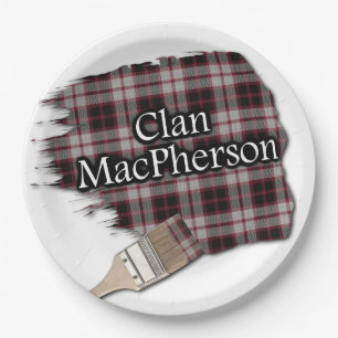 ClanMacPherson schottischer Tartan-Pinsel Pappteller