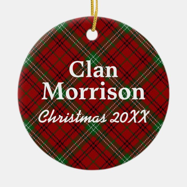 ClanMorrisonScottishTartan Keramikornament (Vorne)
