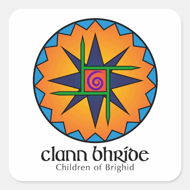 Clann Bhride Carré Stickers Deux formats disponibl (Devant)