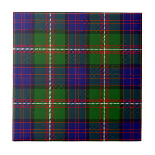 Clanranald tartan blau grün kariert fliese