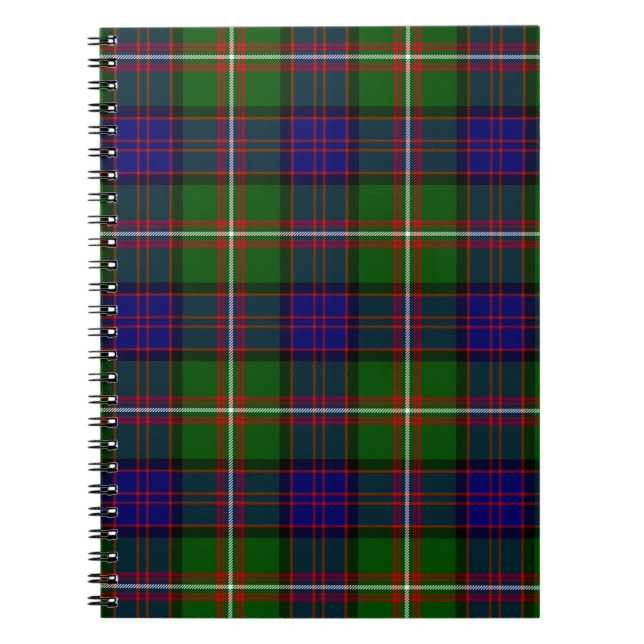 Clanranald tartan blau grün kariert notizblock (Vorderseite)
