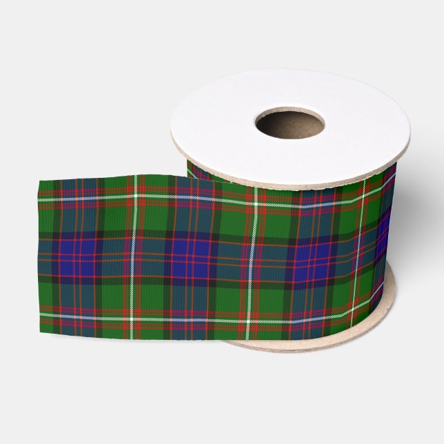 Clanranald tartan blau grün kariert ripsband (Spule)