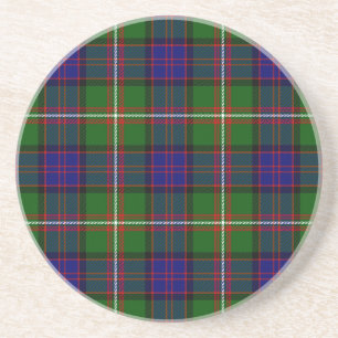 Clanranald tartan blau grün kariert untersetzer