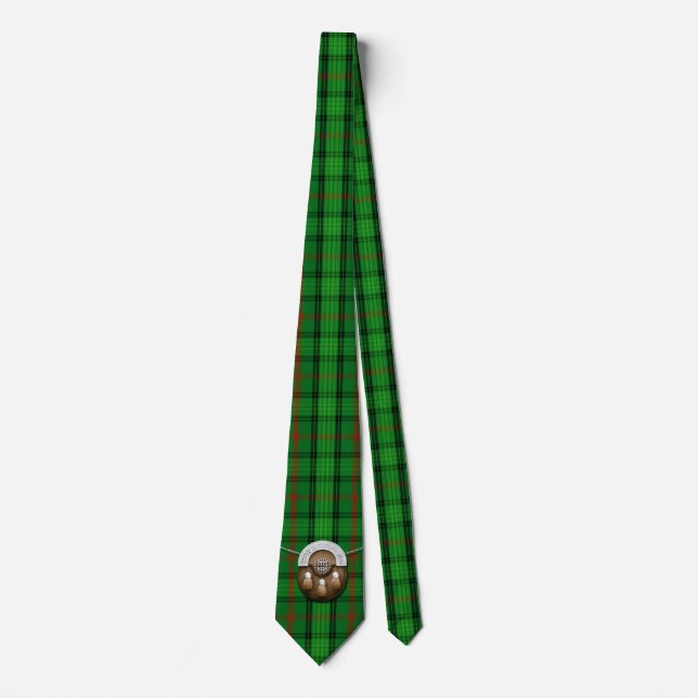 ClanRoss Tartan und Sporran Krawatte (Vorderseite)