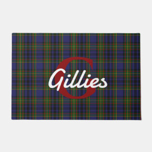 Clans Gillies Plaid Monogramm Türmatte
