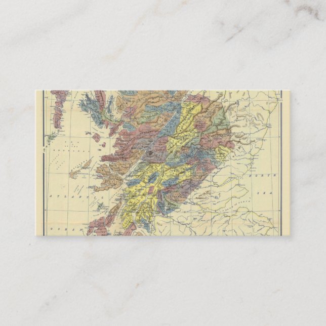 Clans of Scotland Historical Map Clan Locations Visitenkarte (Vorderseite)
