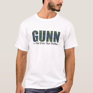Clantartan-Namen-Motto Gunn schottisches T-Shirt
