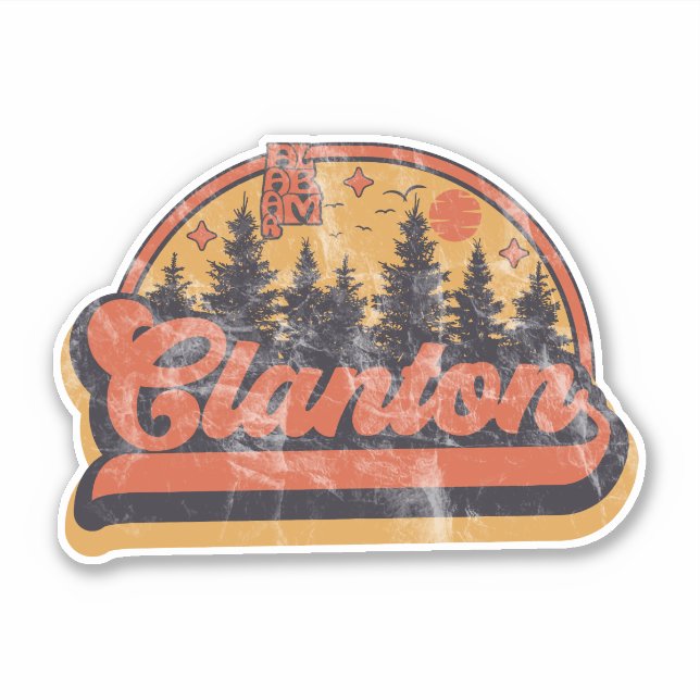Clanton, Alabama Aufkleber (Vorderseite)